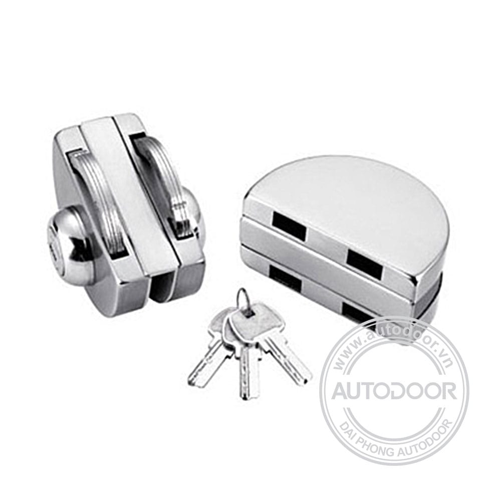 Khóa cửa kính bán nguyệt 2 cánh - Ảnh 2