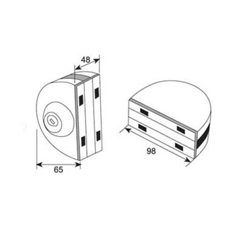 Khóa cửa kính bán nguyệt 2 cánh - Ảnh 3