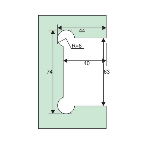 Bản lề cửa kính 2206-GW90° một bên - Ảnh 2