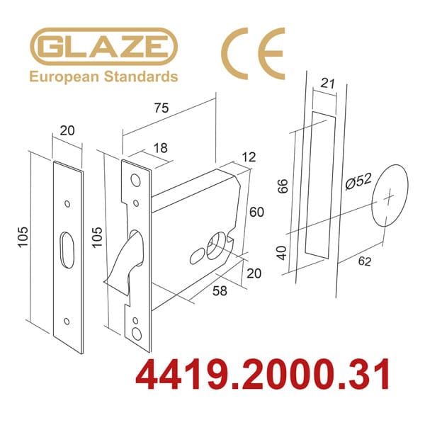 Khóa cửa trượt lùa inox - Ảnh 5