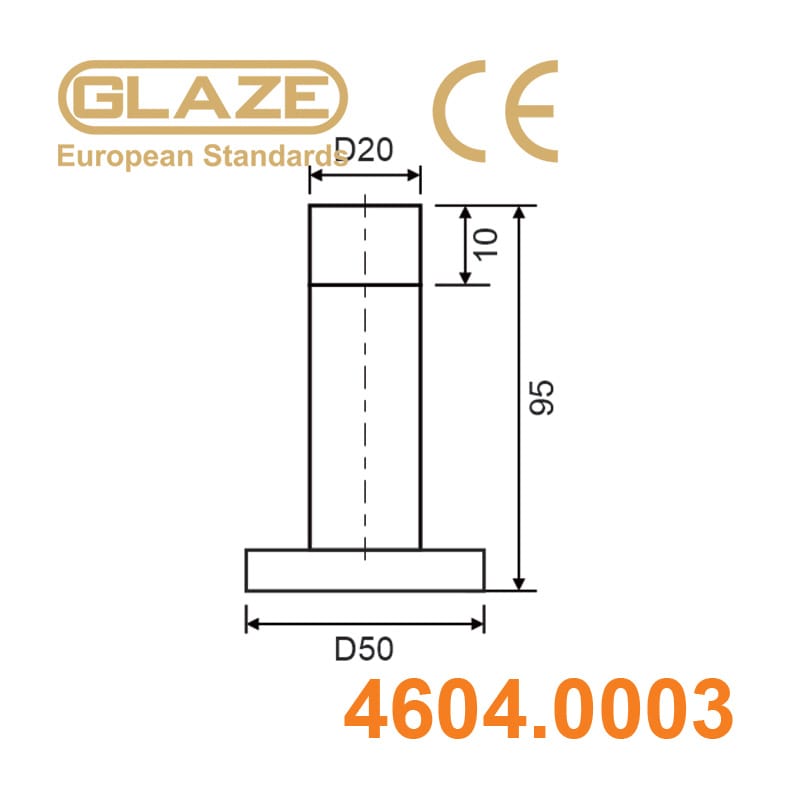 Chặn cửa gắn tường 003, inox 304 - Ảnh 2