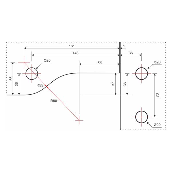 Kẹp kính đỉnh L cửa bản lề sàn - Ảnh 4