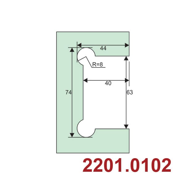 Bản lề cửa kính 2201-GW90° - Ảnh 2