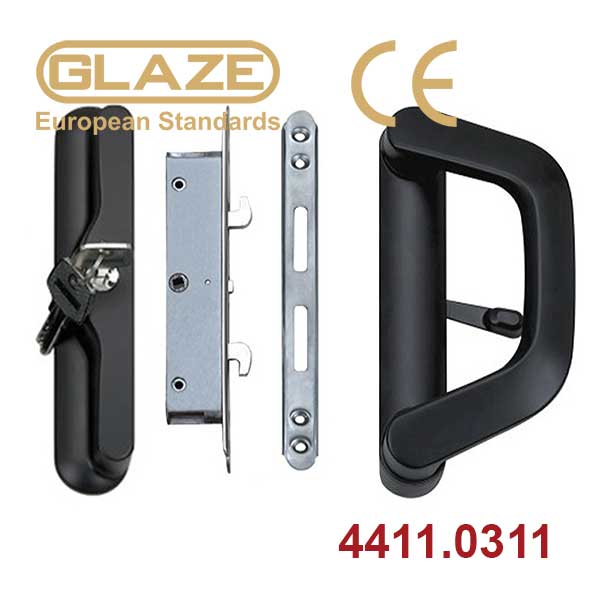 Khóa cửa trượt lùa chữ D 1 cánh ruột rời