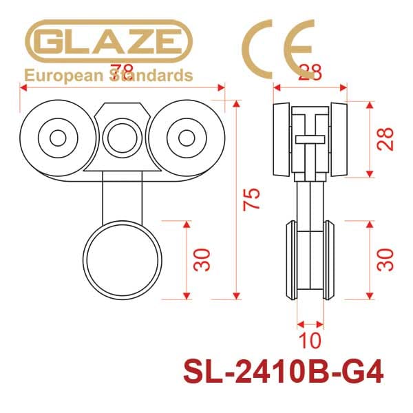 Cửa kính trượt lùa Glaze 2410B-G4 - Ảnh 3