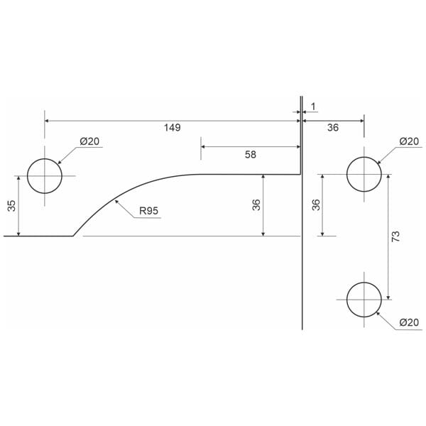 Kẹp kính đỉnh L cửa bản lề sàn loại S - Ảnh 3