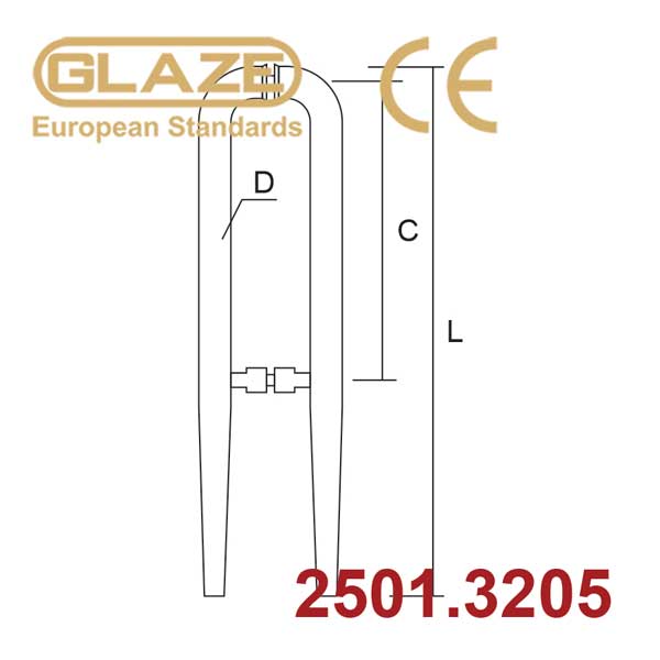 Tay nắm cửa kính 2501 - Ảnh 2